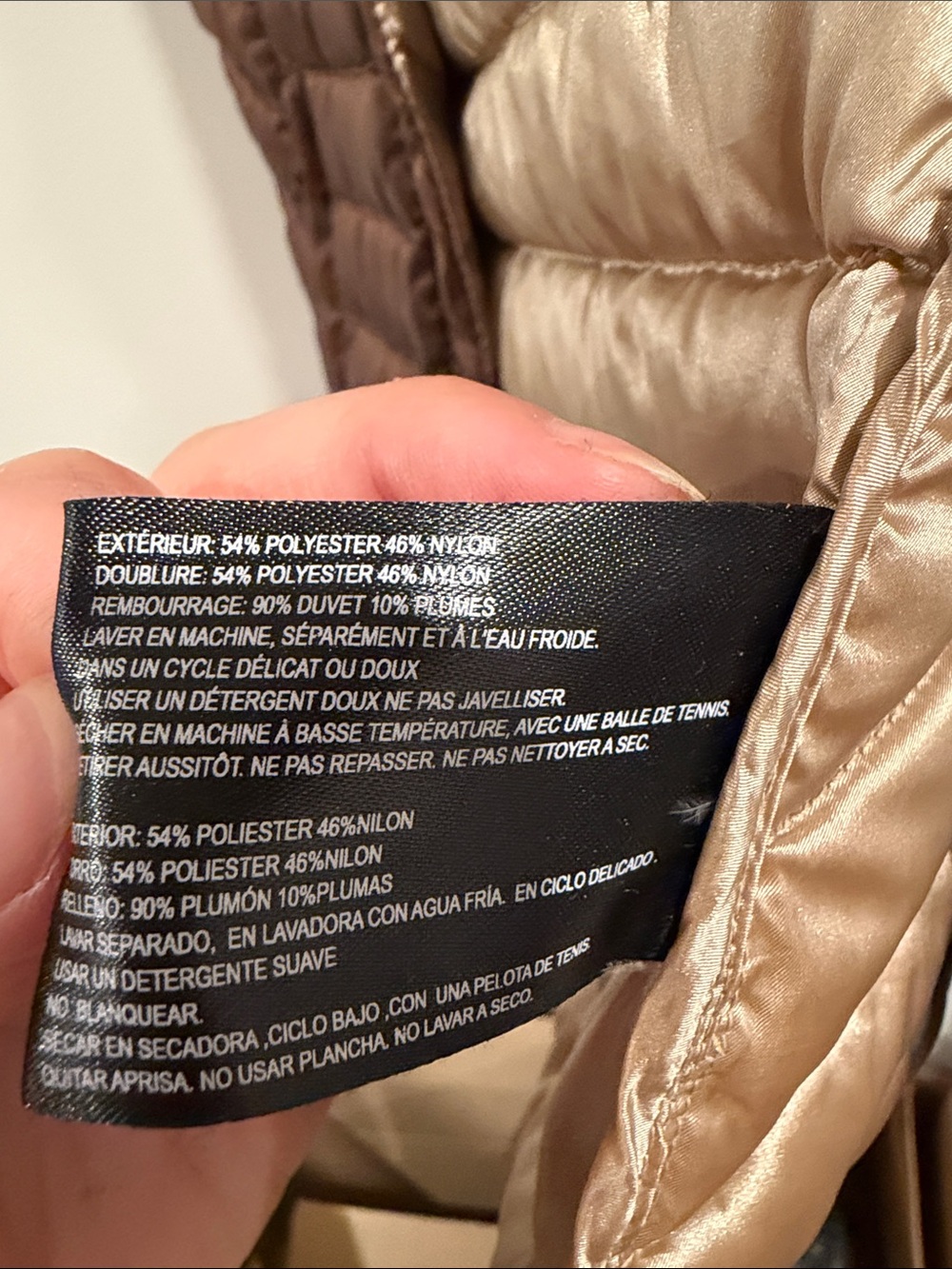 Bernardo Chocolate Brown Quilted Puffer Vest - Picture 5 of 8